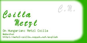 csilla metzl business card